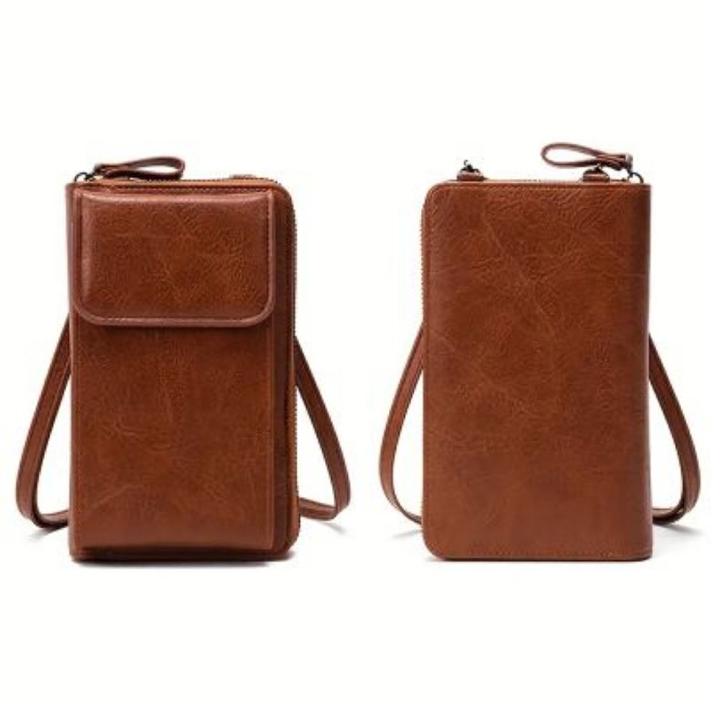 All-Match Zipper Shoulder Bag, Trendy Solid Color‎ Phone Bag, Versatile Purse - Picture 3 of 11